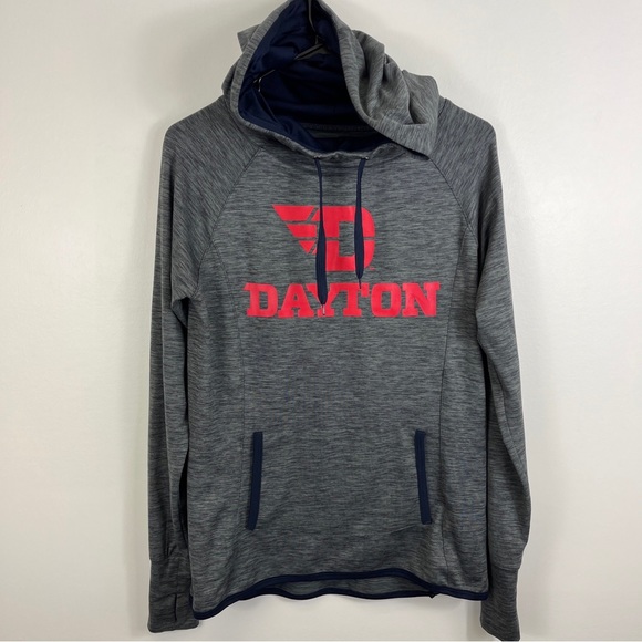 Dayton University Flyers Hoodie Sweatshirt Gray Womens Sz Small Lightweight - Picture 1 of 13
